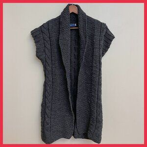 Long Sweater Vest British Wool Small